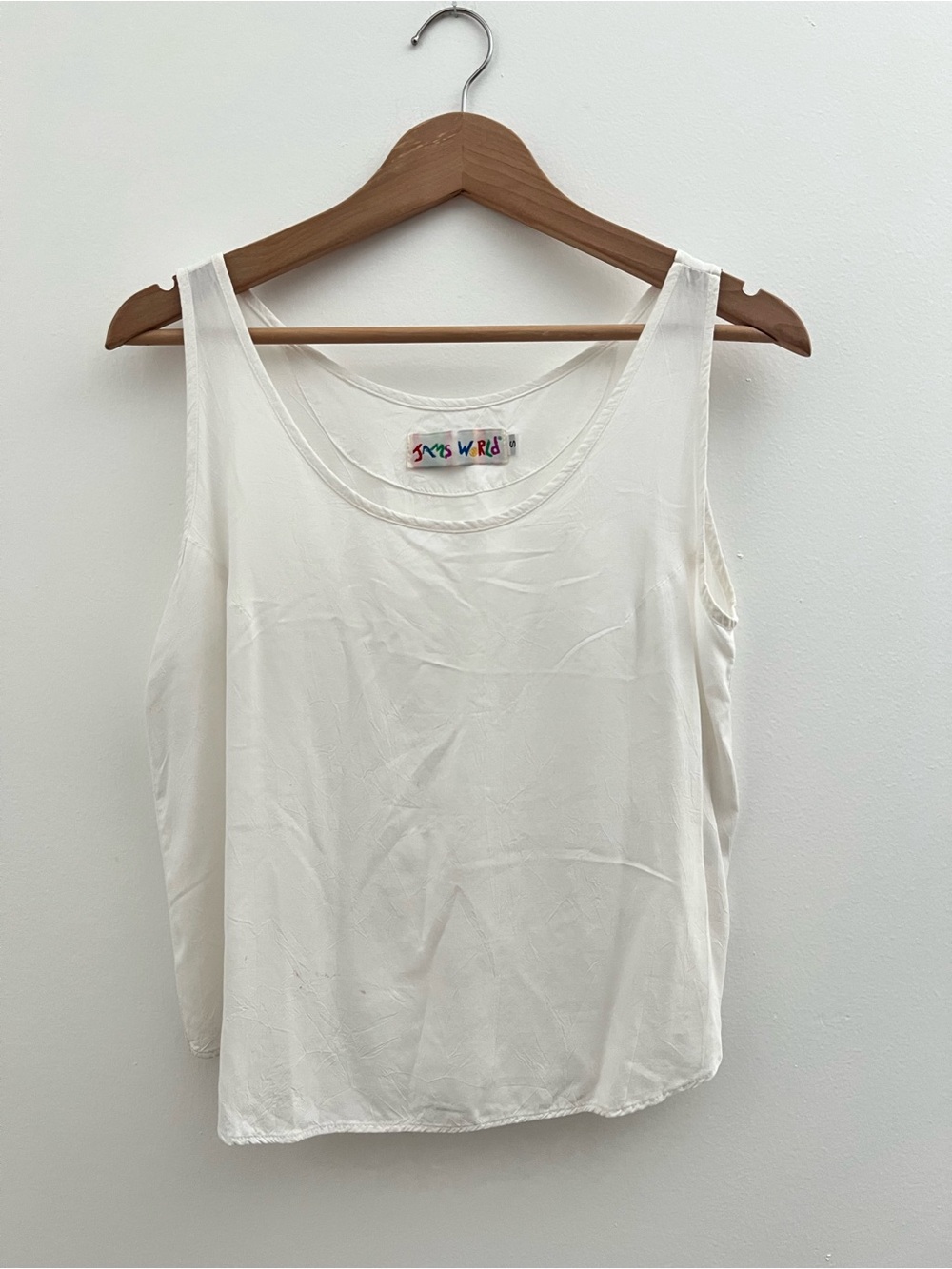 Jams World Women's Cream Scoop Neck Tank Top